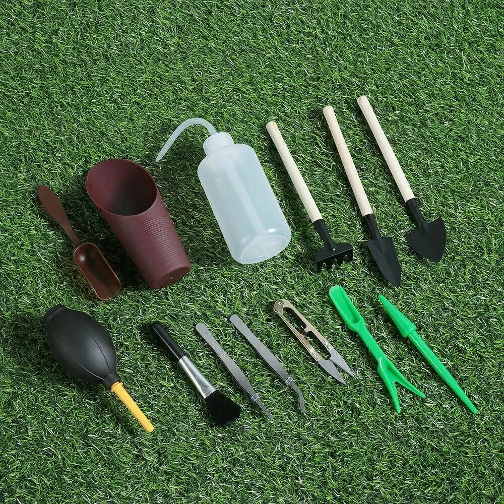 

13pcs Mini Portable Garden Tools Set Transplanting Outdoor Seeds Bonsai Tools Kit Planting Flower Succulent Gardening Tools