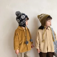 new girls boys babys coat jacket outwear 2021 corduroy spring autumn button cardigan top childrens clothing