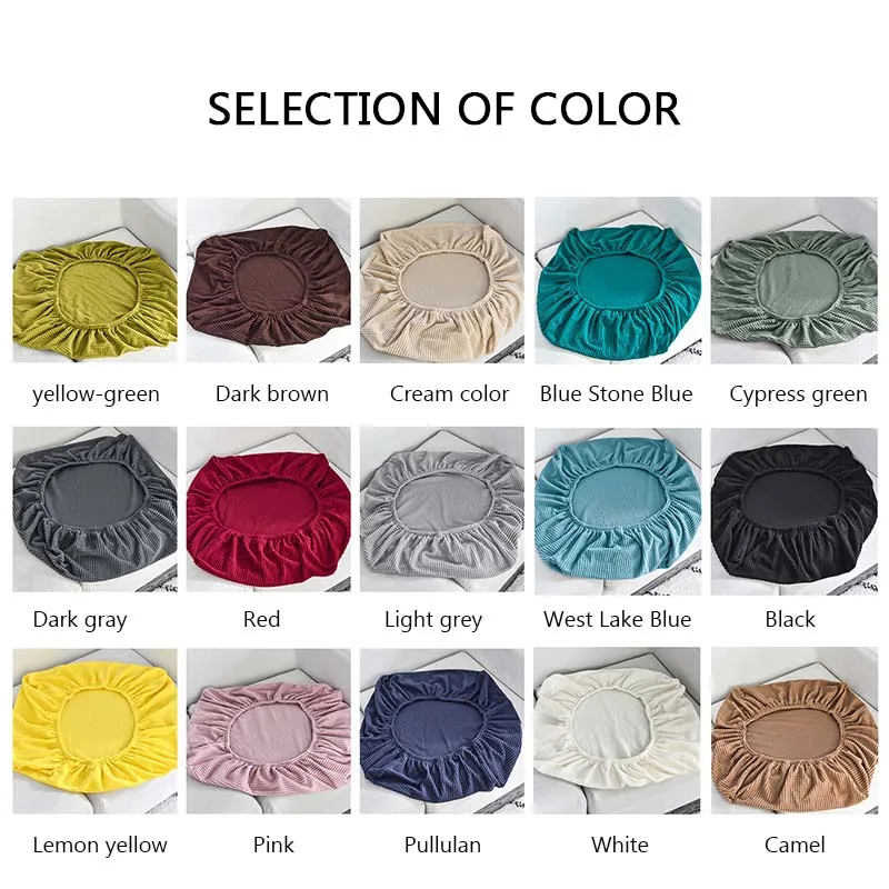 

Funiture Protector Various Sizes Jacquard Thick Sofa Cushion Cover Protector Seat Cushion Slipcover Elastic Solid Color Pillow