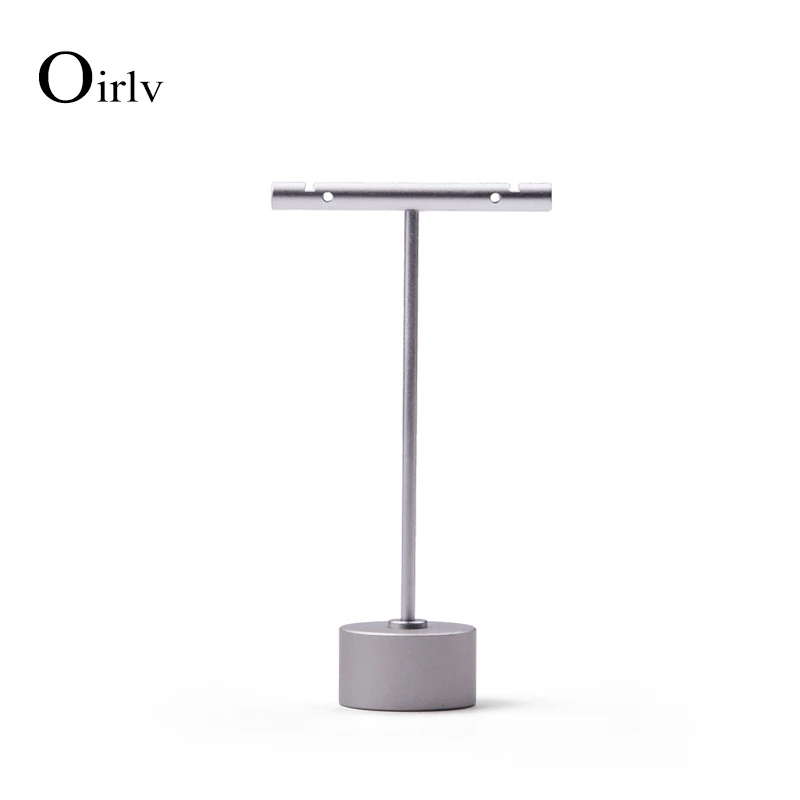 Oirlv Metal Earring Display T Shape Dangle Earring Support Jewelry Ring Rack Display Organizer Showcase