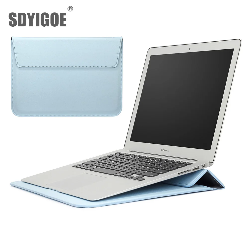 Защитная сумка для Macbook 11/1" A1932 Air 13 Pro retina 15 чехол для ноутбука pro13 touchbar A2159 чехол из искусственной кожи с подставкой