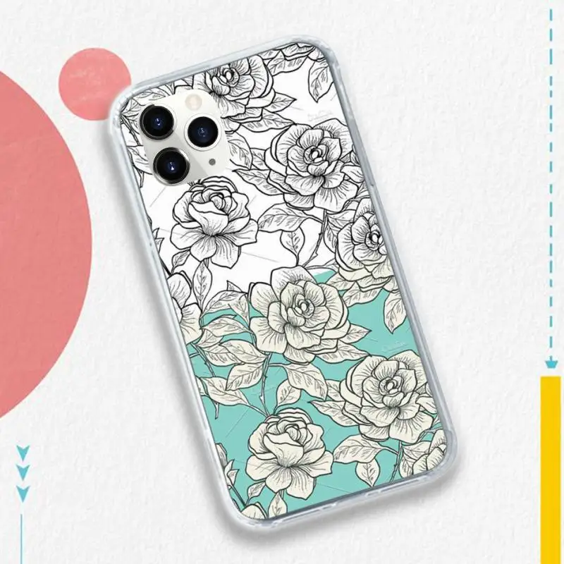 

Flowers art case for airpods Phone Case for iPhone 11 12 pro XS MAX 8 7 6 6S Plus X 5S SE 2020 XR