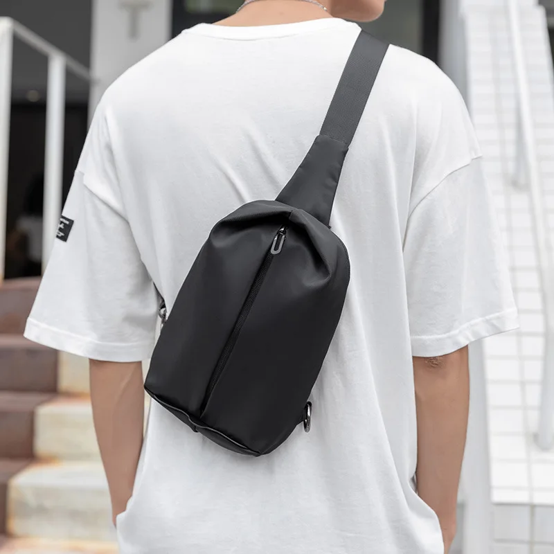 Водонепроницаемая черная нейлоновая Мужская нагрудная сумка мужские сумки