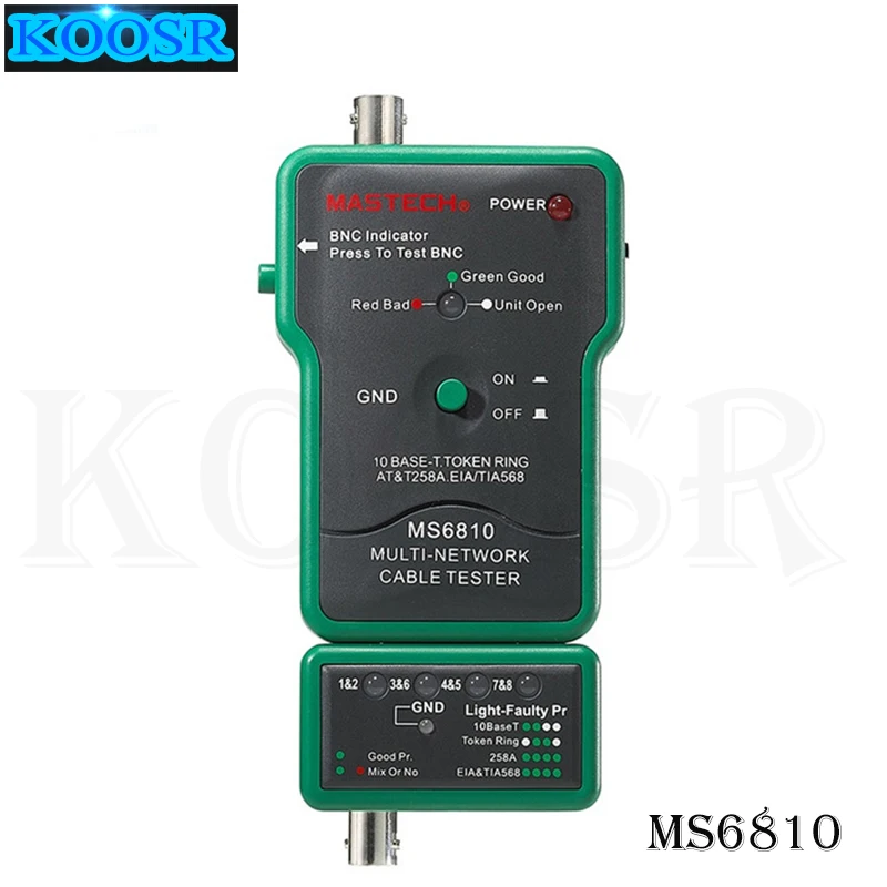 Высокоскоростной тестер для сетевого кабеля MASTECH MS6810 RJ45 BNC коаксиального