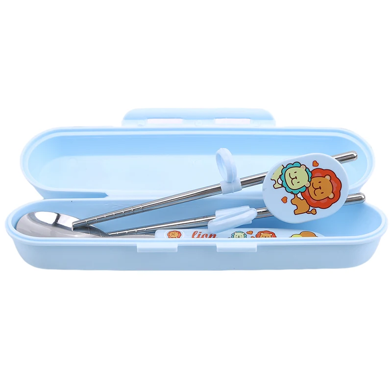 Cute Animals Children's Chopsticks Training Baby Learning Practice Auxiliary Spoon Cutlery Set | Мать и ребенок