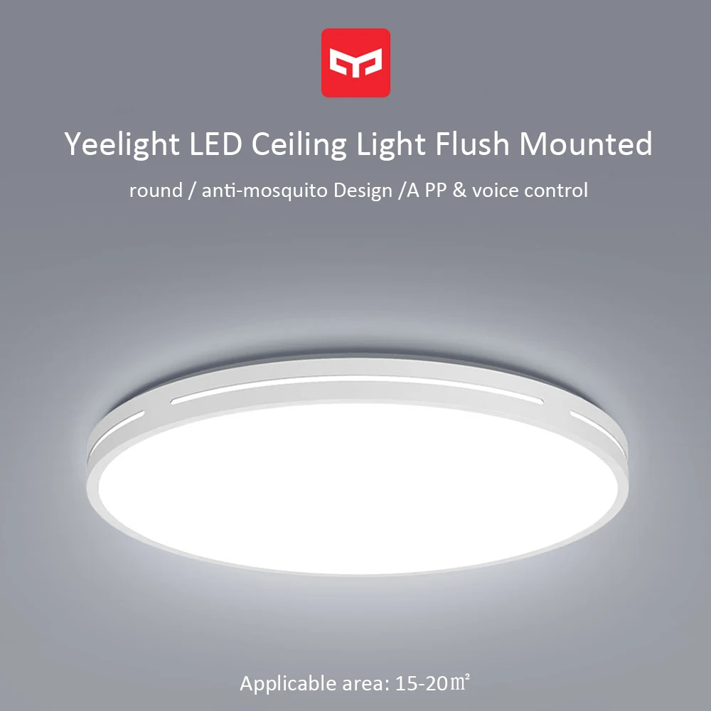 Yeelight светодиодный потолочный светильник 350x60 мм, заподлицо, антимоскитный дизайн, управление через приложение, голосовое управление, потолочный светильник для спальни xiaomi