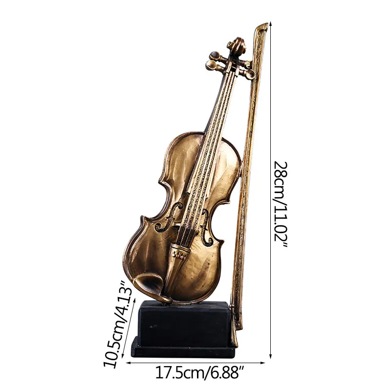 

Nostalgic Vintage Violin Model Home Decoration Crafts Creative Musical Instrument Model Students Birthday Gifts Resin Ornaments