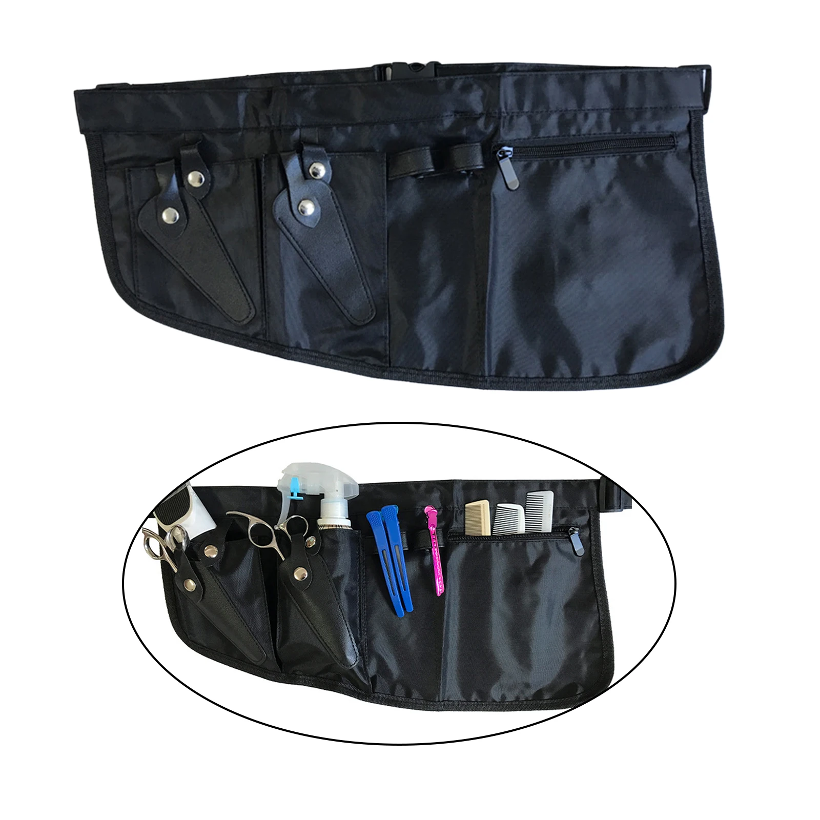 

Professional Barber Waist Bag for Scissors Brush Cosmetic Makeup Tools Black
