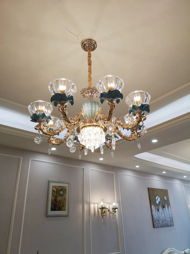 Европейская люстра светодиодсветильник Подвесная лампа для гостиной