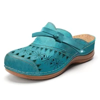 2021 summer womens slippers vintage roman woman shoes casual wedge platform sandals hollow comfort beach shoe female flip flops