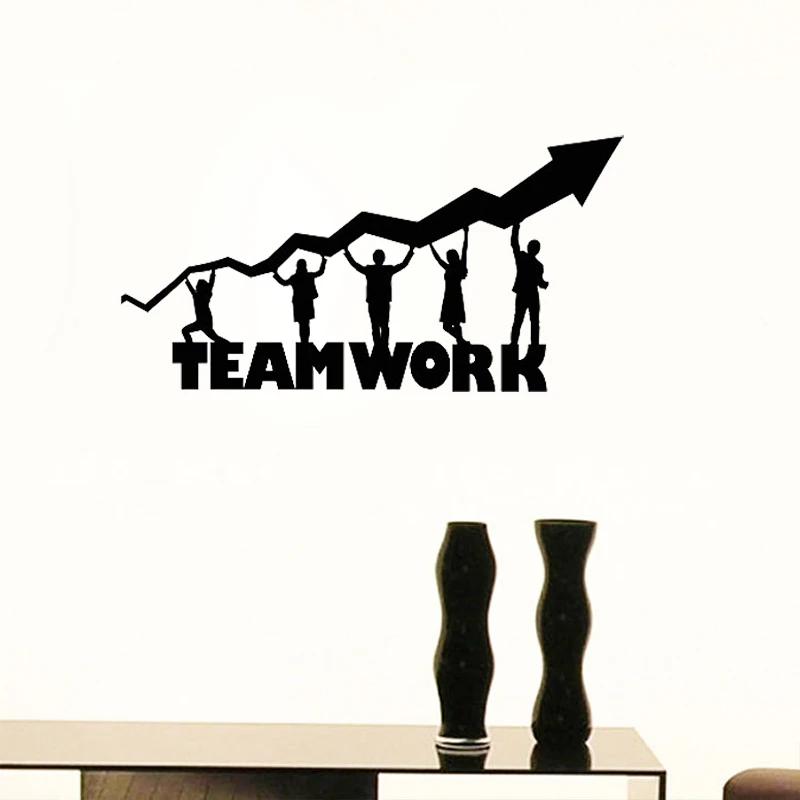 Изгиб роста наклейка на стену для совместной работы украшение компании и офиса