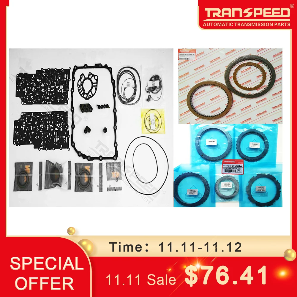 

TRANSPEED 6L80E Auto Transmission Master Rebuild Kit Gaskets Seals Fit For BMW Hummer 2006-UP Car Accessories