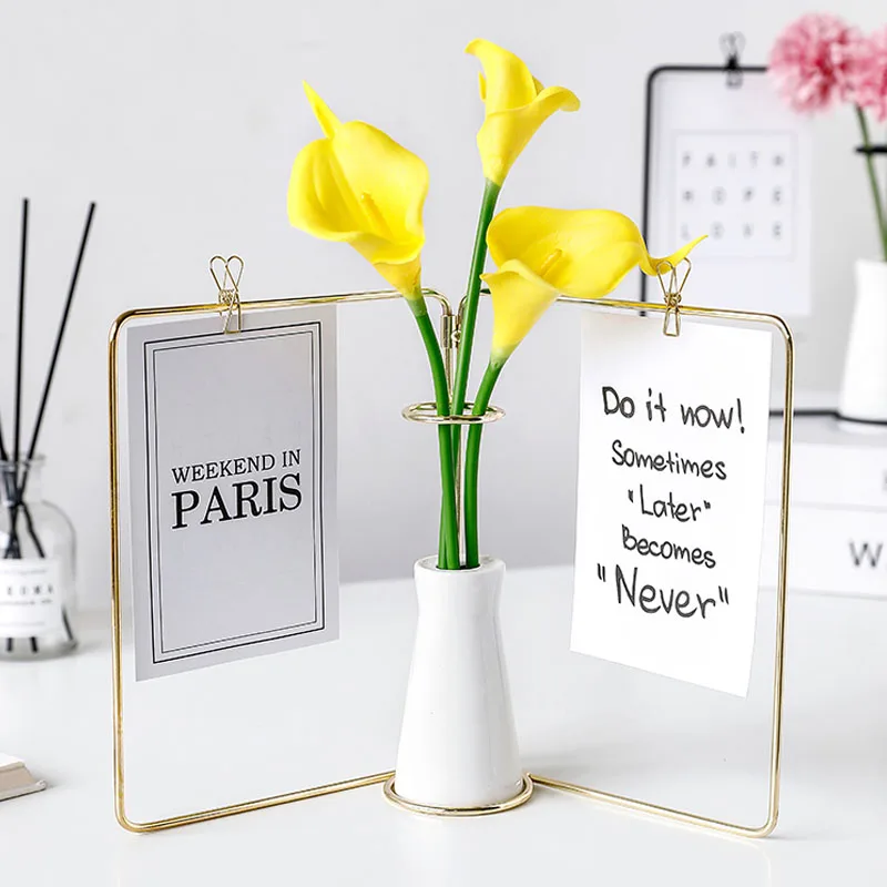 

Офисное украшение, миниатюрная модель, простой фоторамка с цветочной композицией, Настольная мебель, распродажа, подарки на день рождения