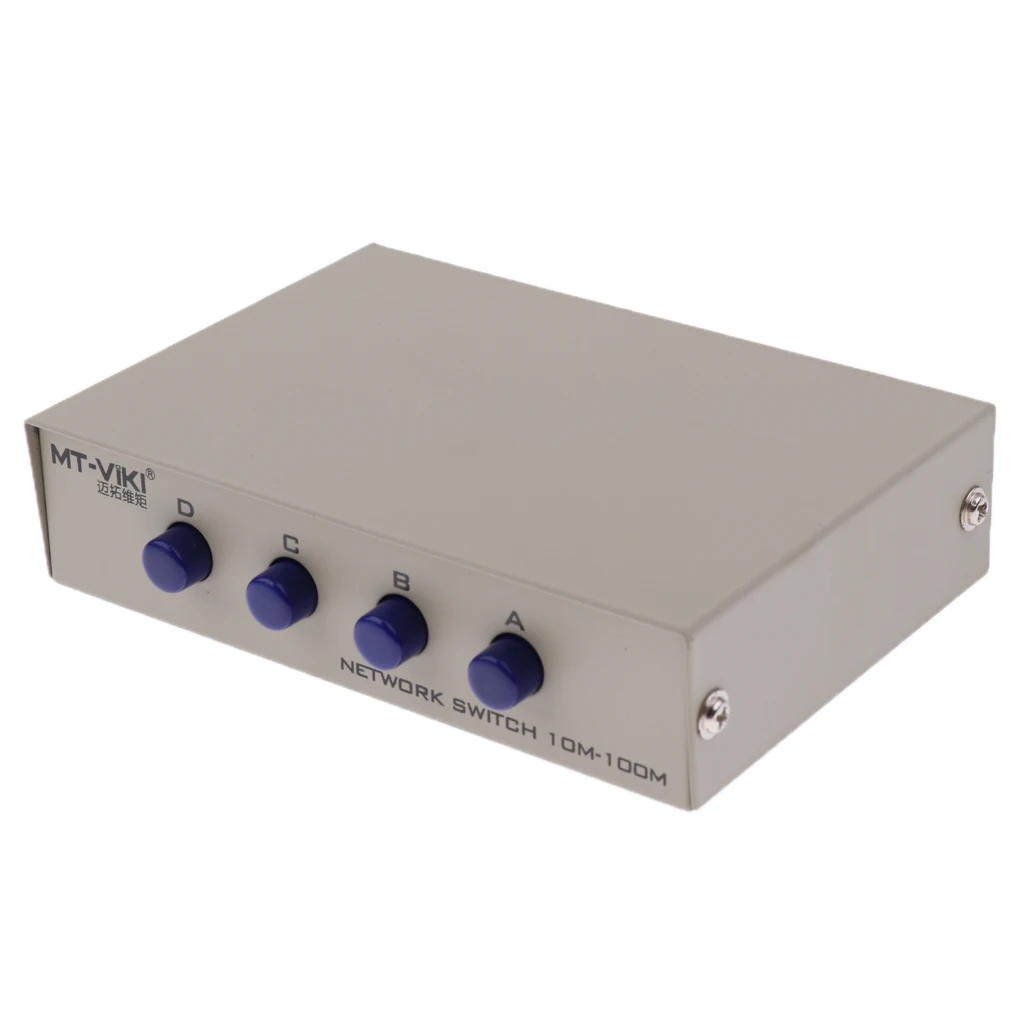 Ручной коммутатор A B с 4 портами в 1 1In4 RJ45 Ethernet 100 м портовый сетевого