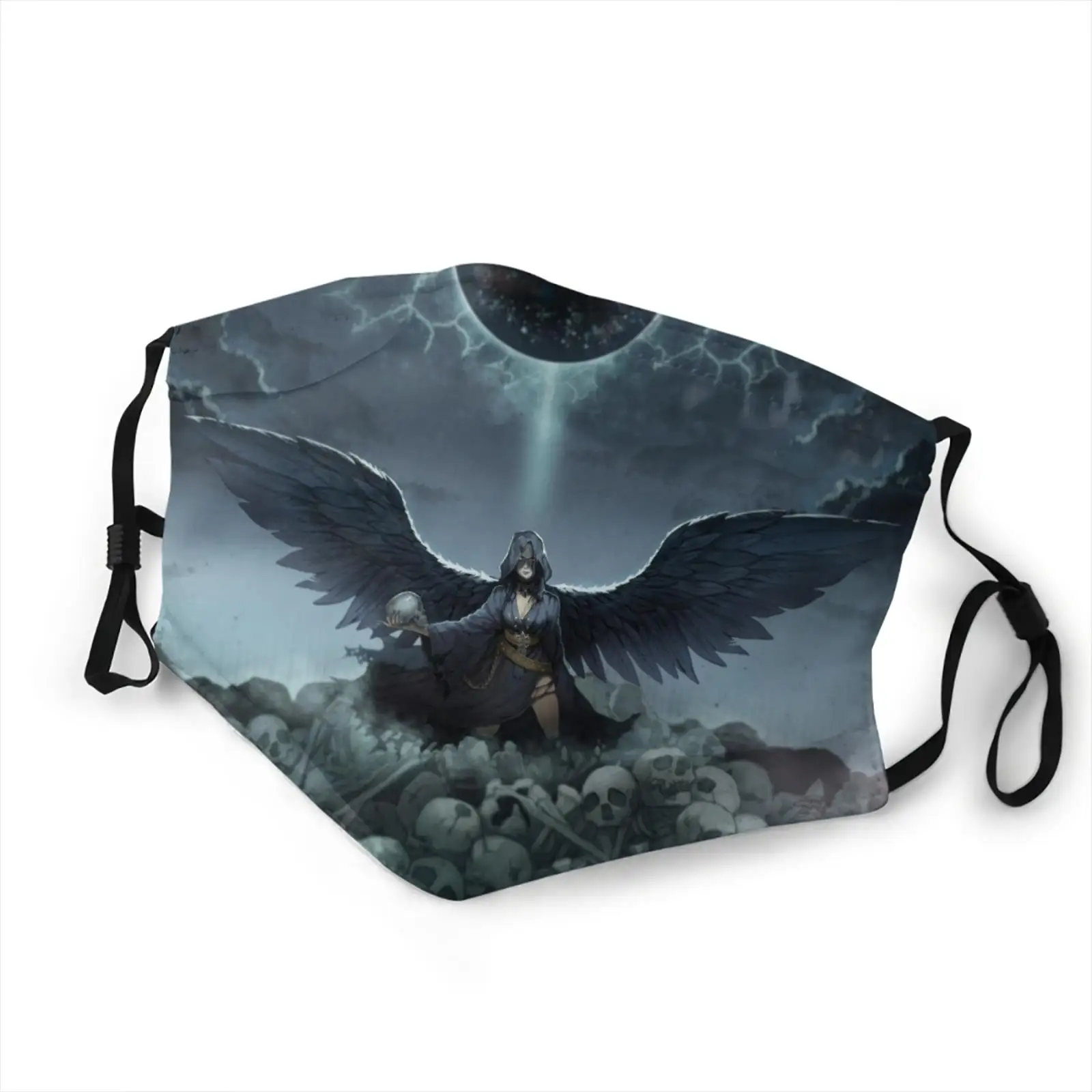 

Пылезащитная маска с 3D-принтом Темный ангел, для женщин и мужчин, с фильтром