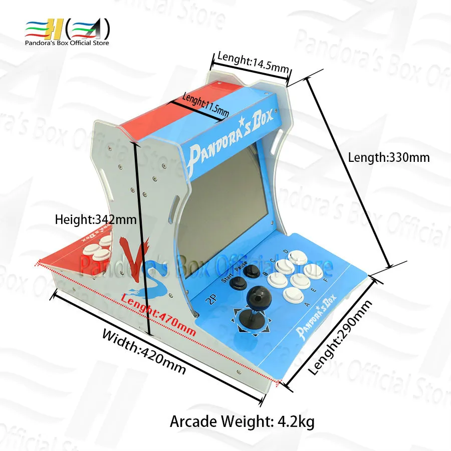 Pandora Box DX Acrylic bartop mini arcade 10 дюймов двойной экран 3000 в 1 может сохранить игру 3P 4P игра