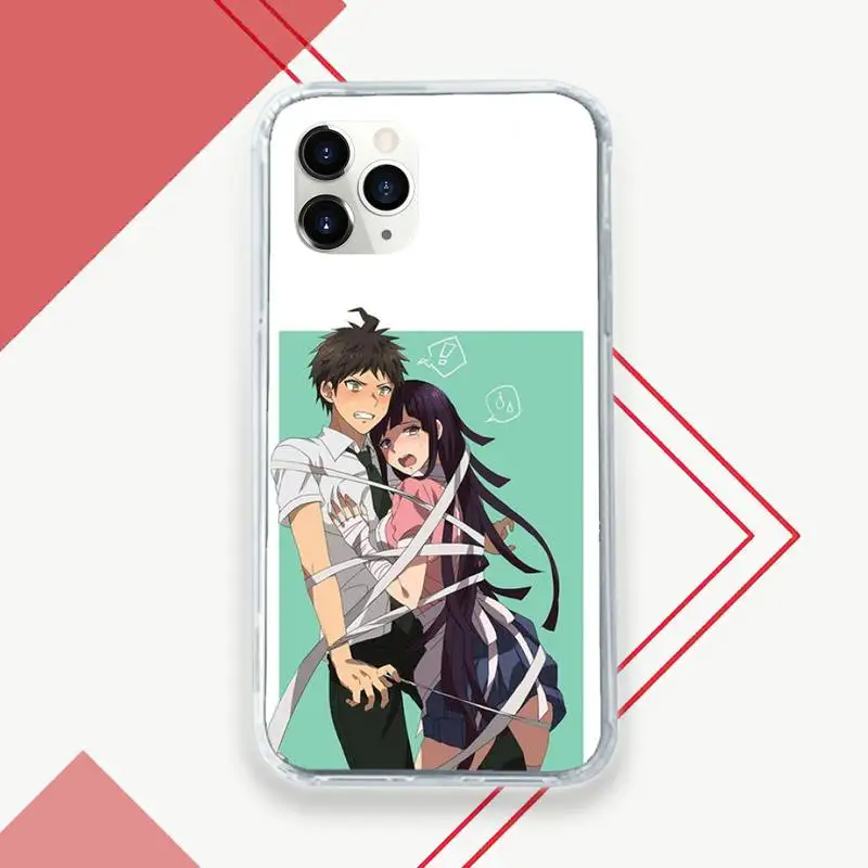 

Japanese Anime Naegi Makoto Phone Case Transparent for iPhone 11 12 mini pro XS MAX 8 7 6 6S Plus X 5S SE 2020 XR