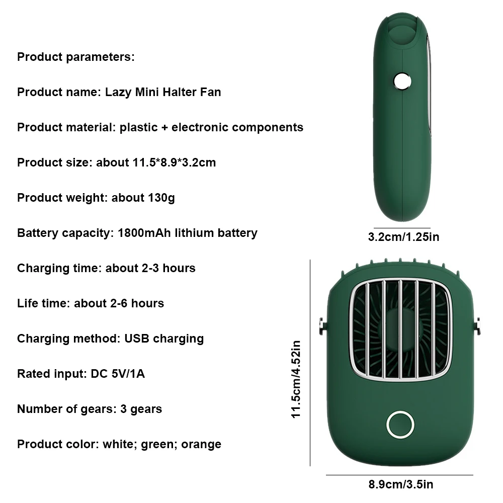 

Mini Fan Portable Fan Usb Charging Portable Foldable Hanging Neck Fan For Outdoor Office Lazy Sports Portable Fans