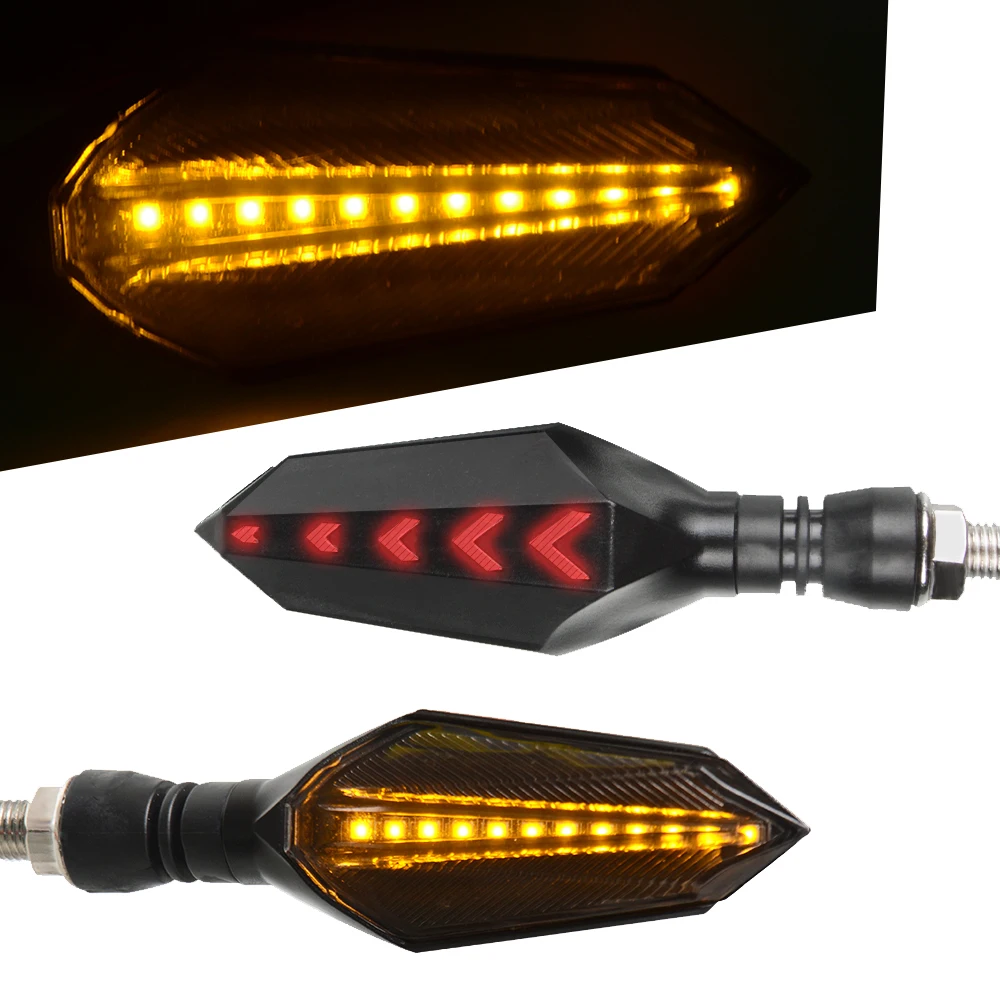 1 пара универсальных светодиодных индикаторов поворота для мотоцикла 12 в Вт