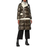 fashion womens oversized fake two pieces fluffy down coat female winter bread style warm down jacket down parkas f2513