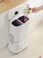 japanese multifunction trash can double layer waste bin kitchen litter recycling cabinet storage poubelle garbage bin eh50tc