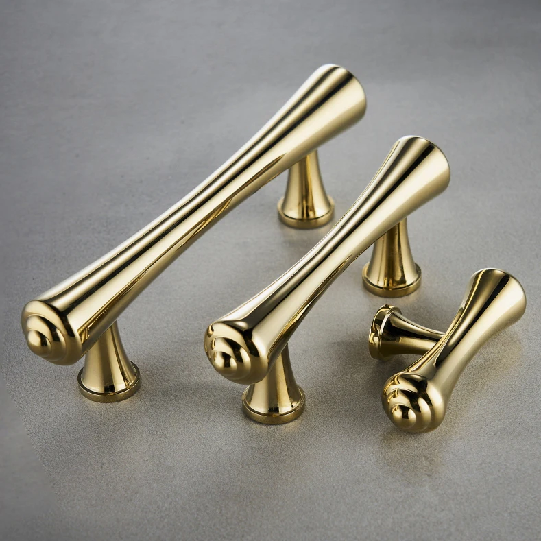 Pvd Золотые/дверные ручки и латунные для ящиков винтажные кухонного шкафа черные