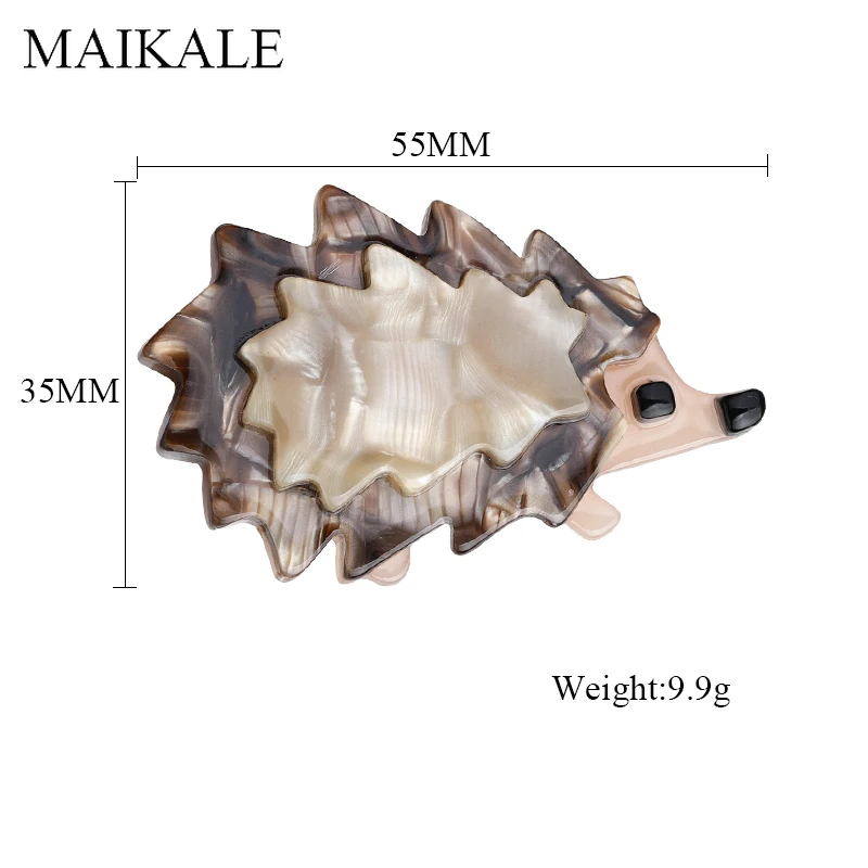 Женская акриловая брошь MAIKALE модная ацетатная для шарфа из смолы Ёжик булавки