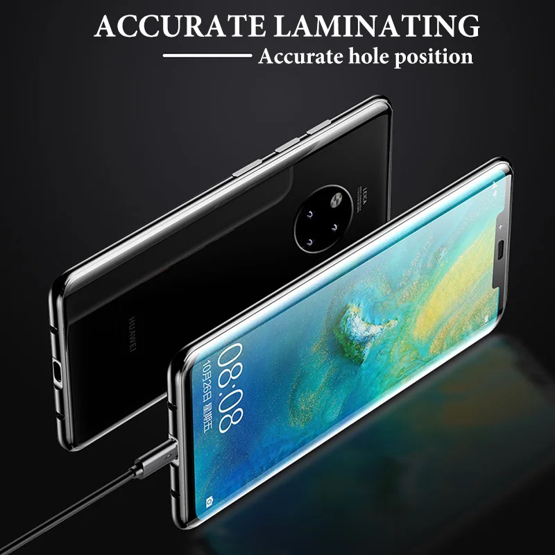 

Magnetic Metal Double Side Glass Phone Case For Huawei P40 P30 P20 Pro Honor 10 Lite 8X 9X Y9 P Smart Z 2019 Cover