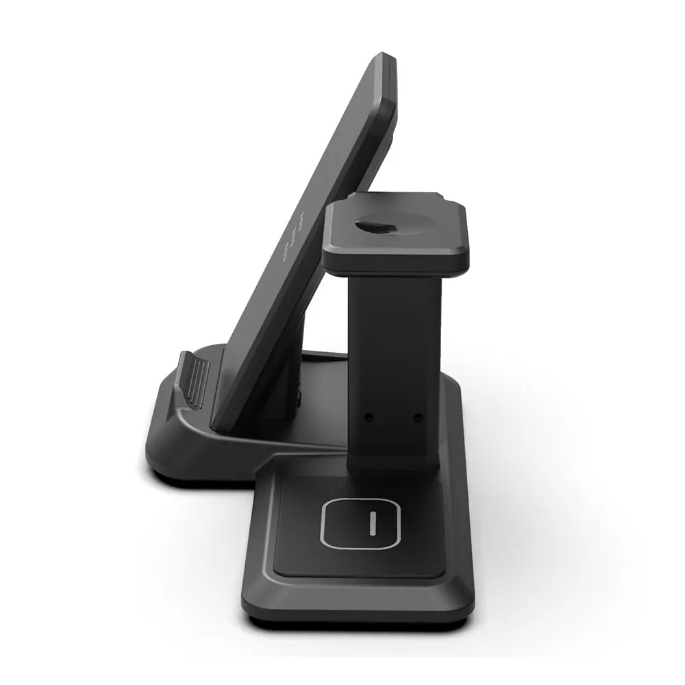 10w 3 in 1 wireless charger fast charging for iphone 11 pro xs for samsung galaxy watch active galaxy buds charger dock station free global shipping