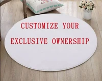 modern custom design printed coral velvet round floor mats for living room bathroom and bedroom anti slip area rugs