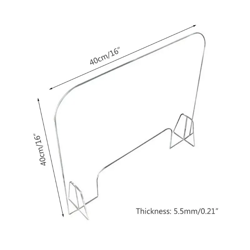 

Transparent Acrylic Guard Shield Sneeze Cough Protective Board Shield Barrier for Restaurant Grocery Stores Counters