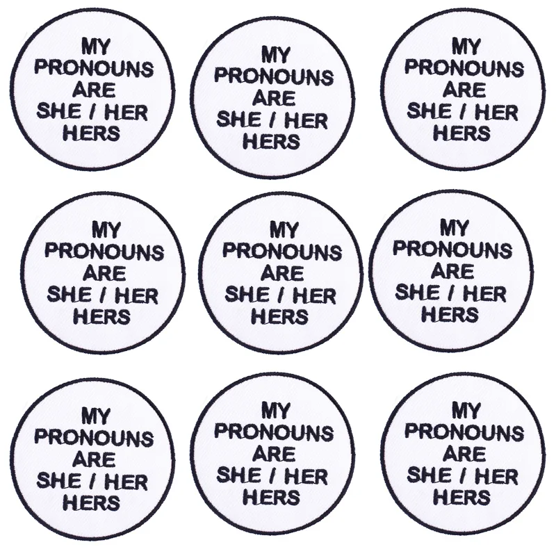 

10Pcs/Set Black And White Round Letters Stripes Patch Cartoon Embroidery Patch Iron On Patches For Clothing Cheap Badges Custom