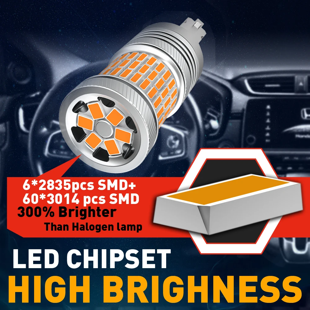 

1pcs 1200Lm T20 W21W LED W21/5W LED WY21W 7440 7443 LED Bulb T25 3157 3156 p27/7w Car Brake Reverse Light 12V Lamp Turn Signal