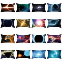 space planet aperture printing pillow case rectangle eclipse waist cushion cover polyester sofa living room decor pillowcase