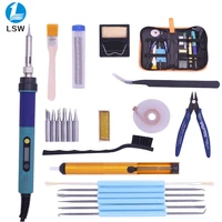 cxg 936d eu digital lcd adjustable electric soldering iron soldering station kit set welding repair kit set tweezerssolder tip