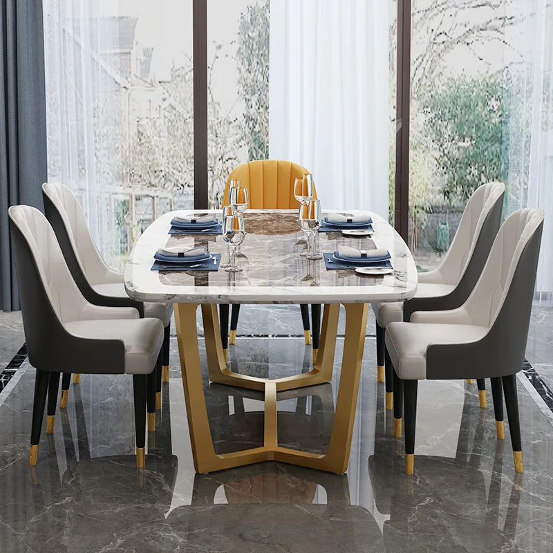 2019 Nordic мраморный обеденный стол в гонконгском стиле постмодерн мебель