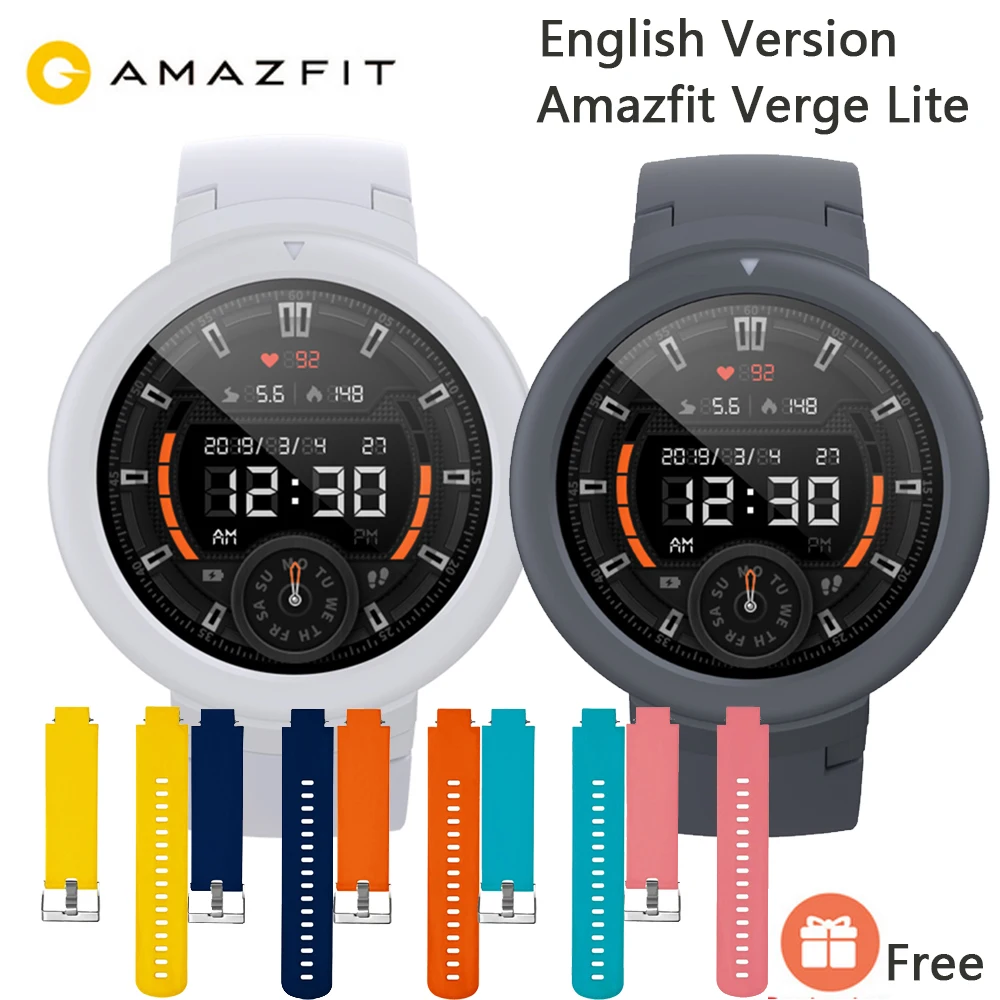 Amazfit Verge Lite английская версия gps Смарт часы 1 3 &quotAMOLED экран Улучшенный HR сенсор 20