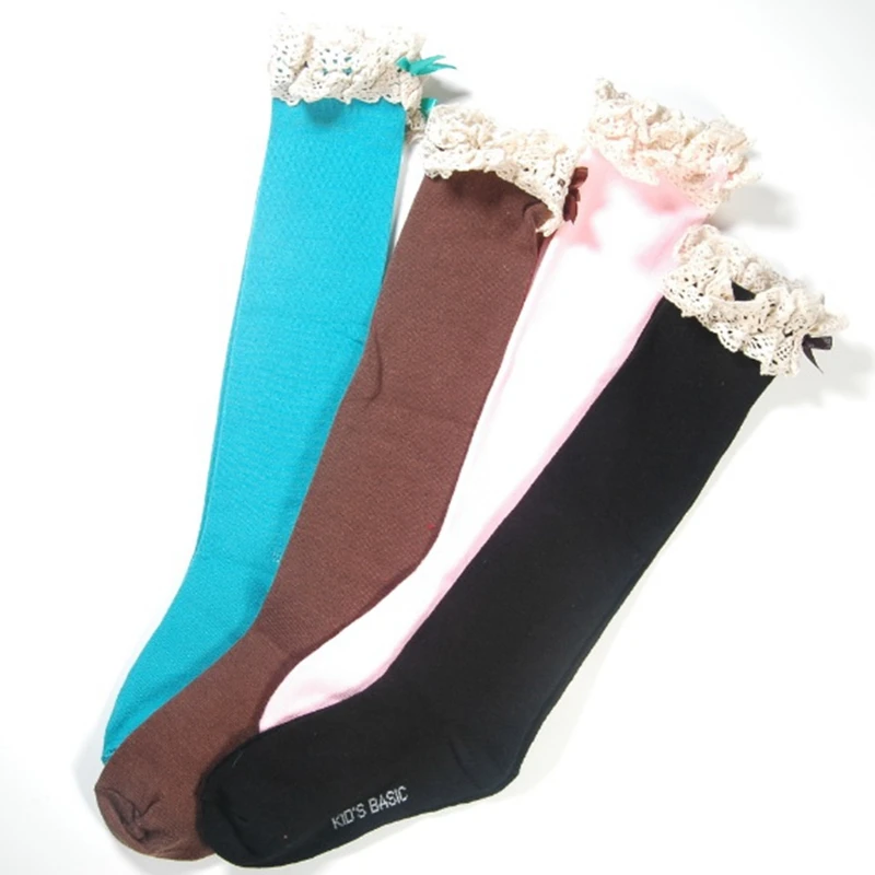 3 вида цветов носочки для девочки Гольфы с бантиком носки принцесс милые детские