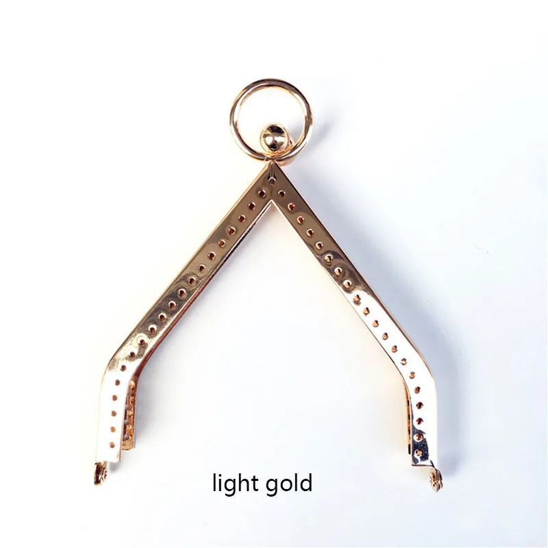 10Pcs 11cm Triangle Purse Frame Kiss Clasp DIY Metal Accessories For O Bag Frame Vintage Coin Purse Metal Clutch Bag Frame