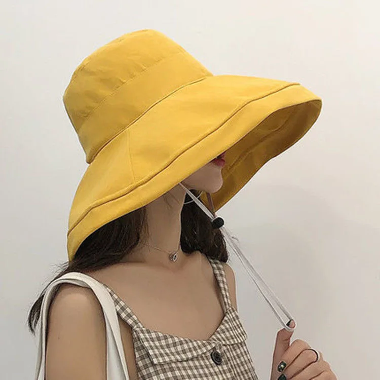 Women Ladies Hat Female Beach Sun Hat Summer Hats Fisherman Cap Wide Brim Sunhat