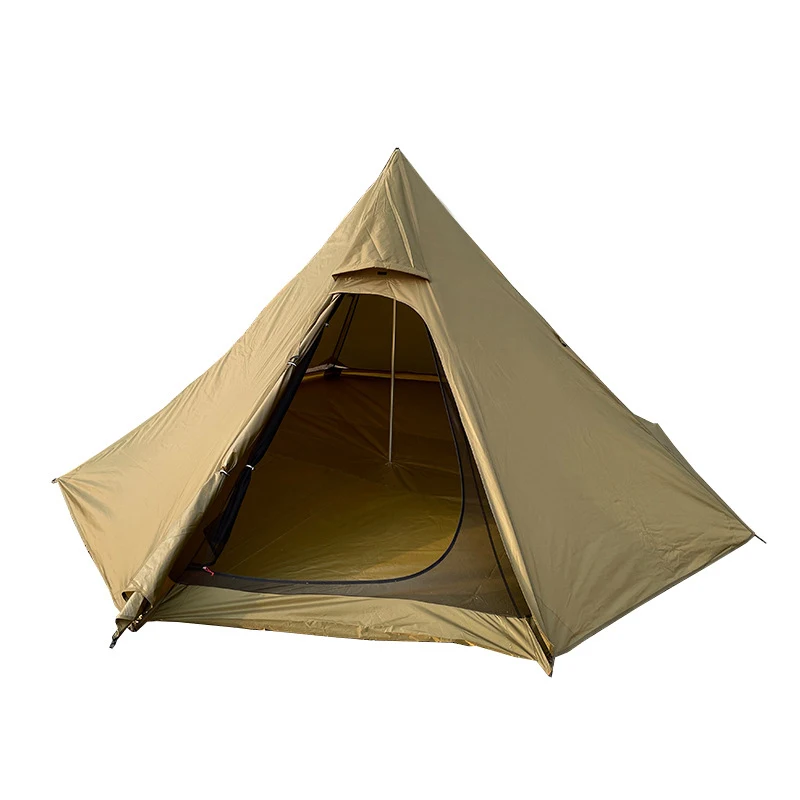 Preise Ultraleicht Camping Tipi Für 3-4 Person Große Pyramide Zelt Doppel Schicht Markisen Shelter Wasserdicht Faltung Zelte