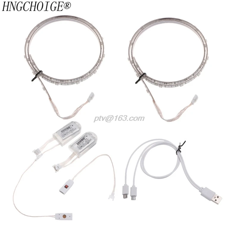 Водонепроницаемая светодиодная лента для обуви с USB 1 пара световая 0 65mx2 RGB SMD3528