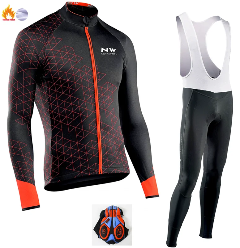 Fleece set Зимний теплый флисовый спортивный костюм для велоспорта, ветрозащитная куртка и штаны, спортивный костюм унисекс для мужчин и женщин, костюм - Цвет: Fleece set