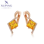 Xuping модные ювелирные изделия синтетический кубический цирконий цвета розового золота женские серьги A00678222