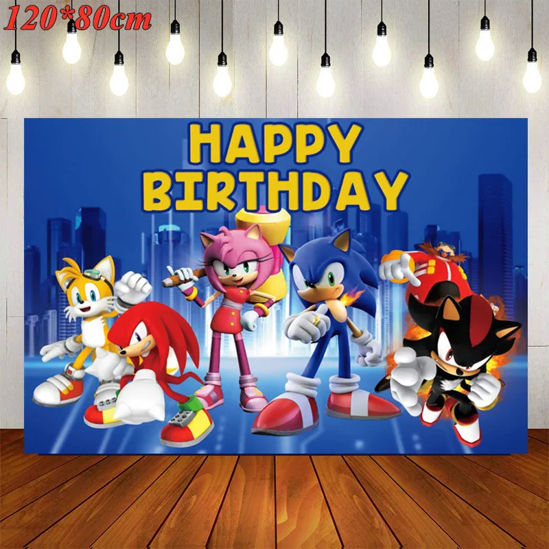 Набор детских принадлежностей для дня рождения Sonic одноразовая посуда