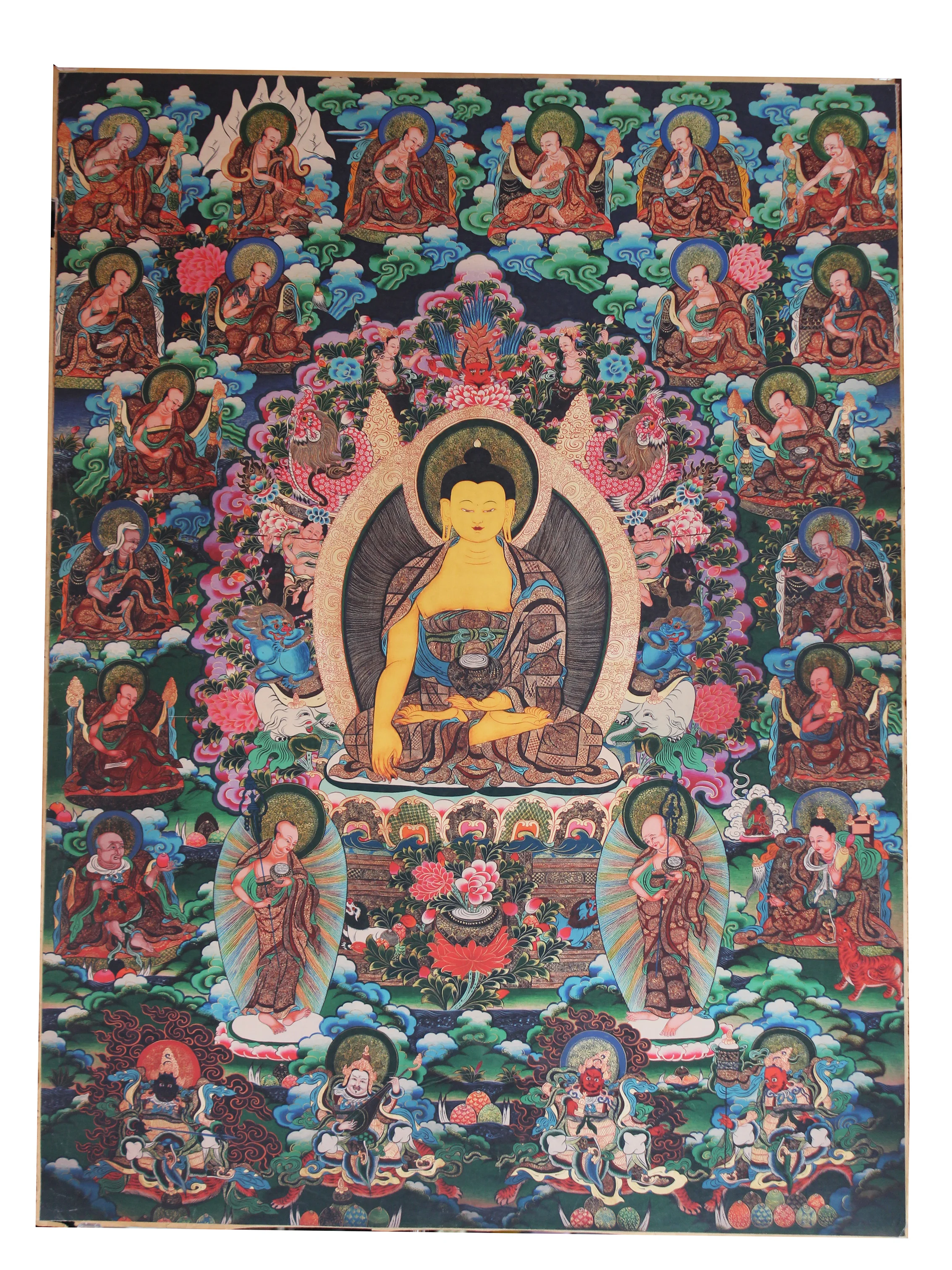 

Thang-ga print on fabric, Tibetan painting