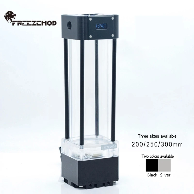 Zemod Aio-bomba Reservatória com Tela de Temperatura Tanque de Água Combo para pc Sistema de Refrigeração a Água 200 mm 250 mm 300 mm Ventiladores e resfriadores