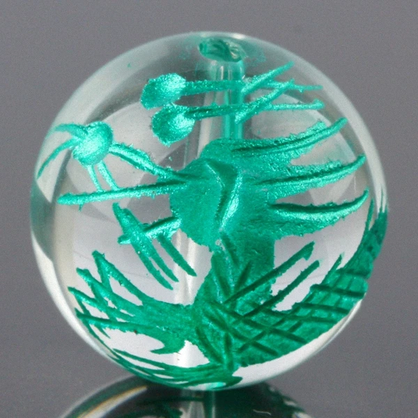 

14mm Natural Rock Quartz Crystal Round Ball Carved Colors China Dragon Loose Beads Jewelry Accessory