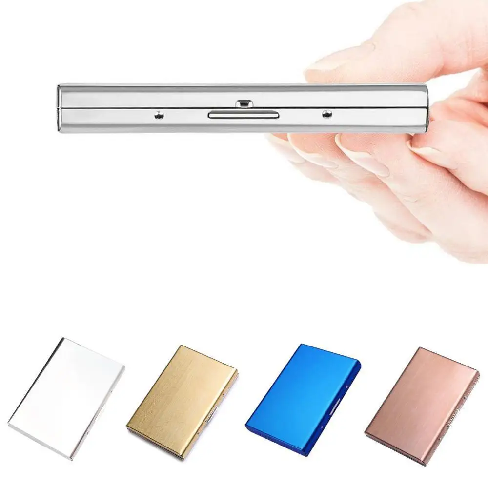 1 шт. повседневный чехол для визиток из нержавеющей стали алюминиевый держатель