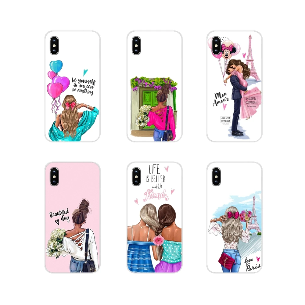 Mom's girl best семья прозрачную защитную накладку на корпус чехол для LG G3 G4 мини G5 G6 G7